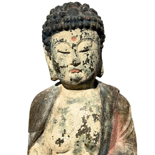 Antike Kwan Yin Figur aus Holz aus China