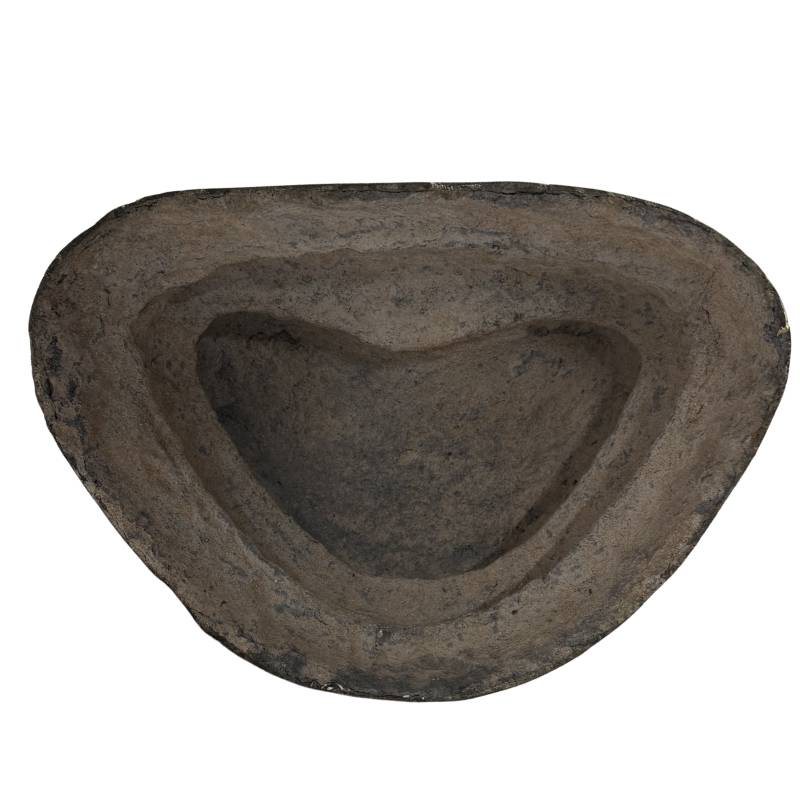 birmischer buddha dharmachakra mudra bronze unterseite gussstruktur mit alten kernresten und oxidationsspuren