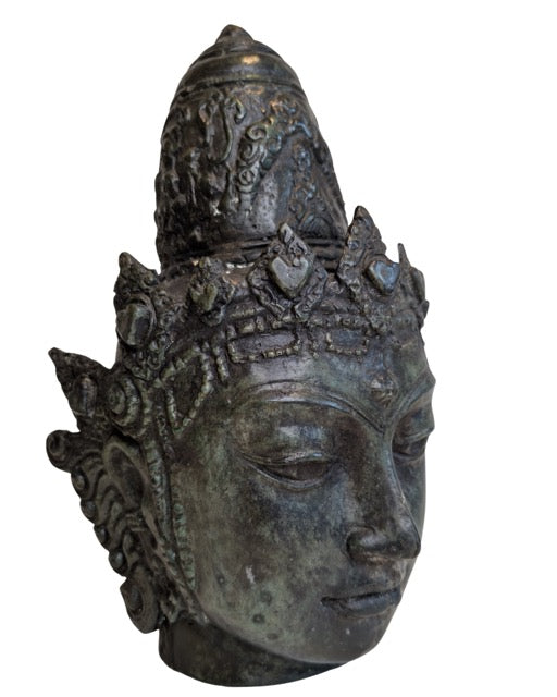 Bodhisattva Bronze Kopf Himalaya Figur