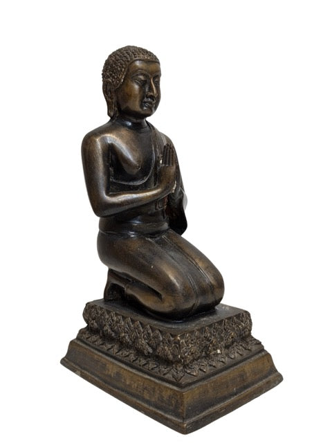 Buddha Statue kniend Bronze Myanmar 18 19 Jahrhundert