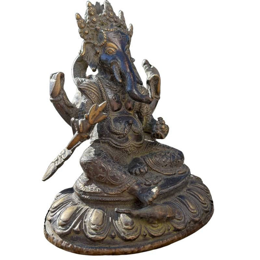 Bronze Statue des Hindu Gottes Ganesha
