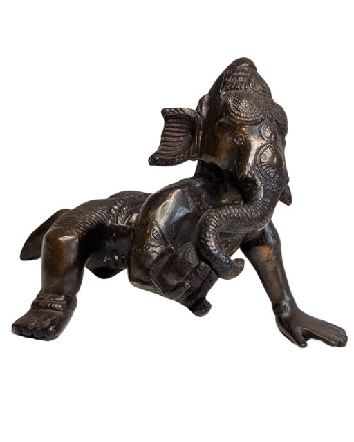 Ganesha Bronze Indien mit Elefantenkopf und Rüssel