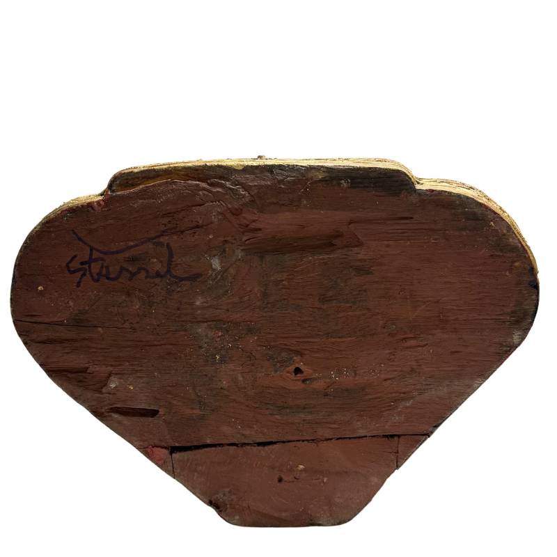Authentische burmesische Sakralkunst aus dem 19. Jahrhundert, handgefertigt aus massivem Edelholz.