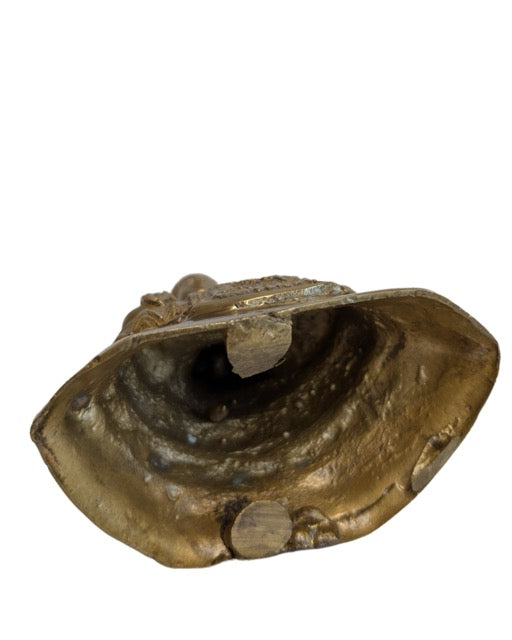 thailaendischer buddha bhumisparsha mudra bronze skulptur kompakt