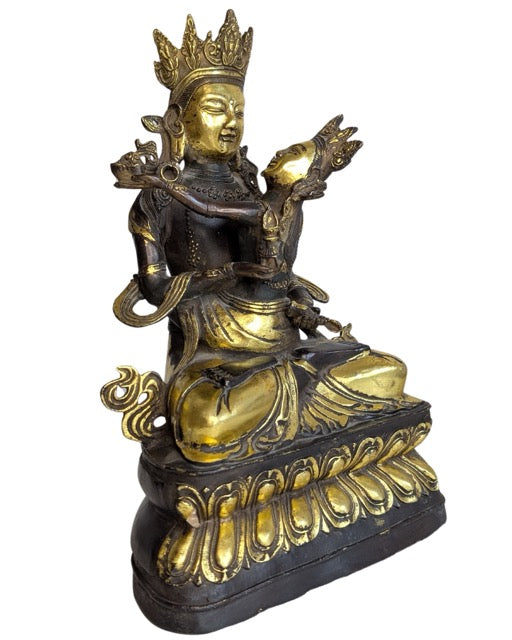 Yab Yum Statue Bronze vergoldet Buddhismus