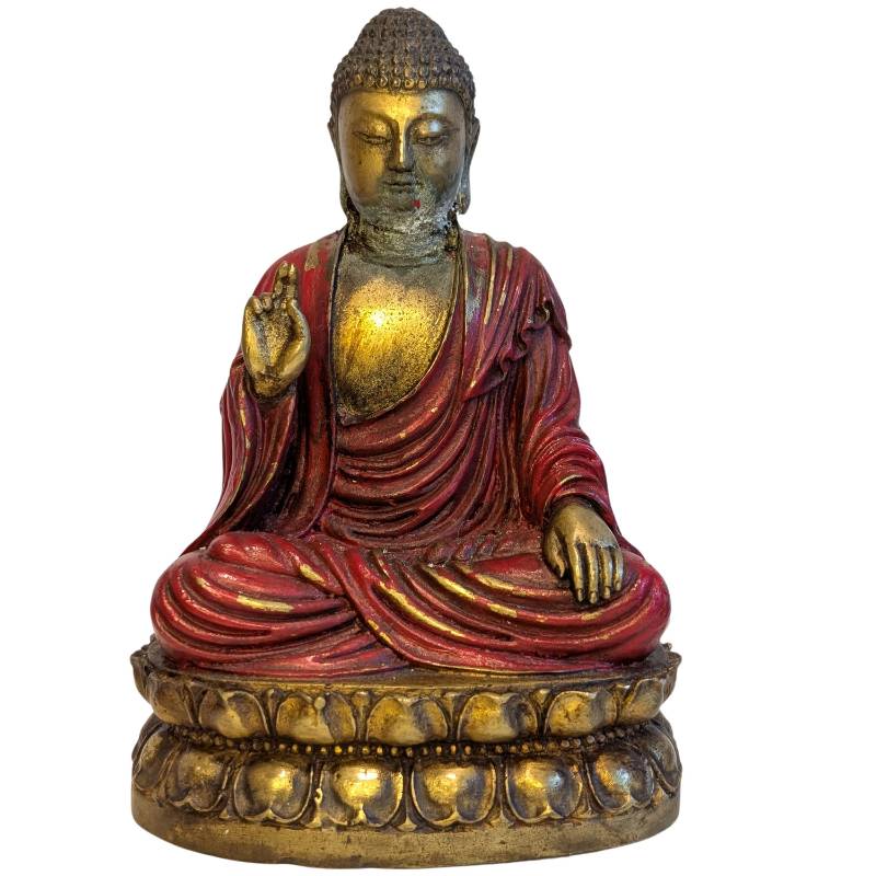 buddha figur abhaya mudra schutz und ruhe darstellung