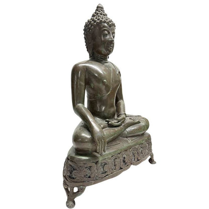 Authentischer thailändischer Altar-Buddha aus dem 19. Jahrhundert.