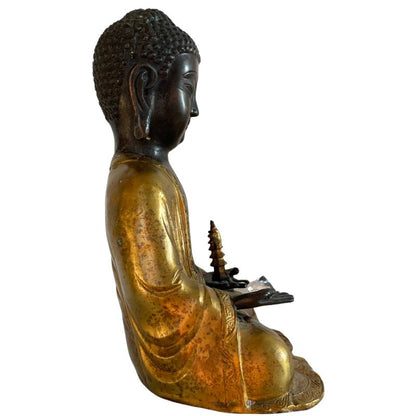 Amitabha Buddha Bronze Himalaya Ritualobjekt