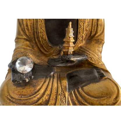 Amitabha Buddha Nepal Bronze mit alter Patina Statue