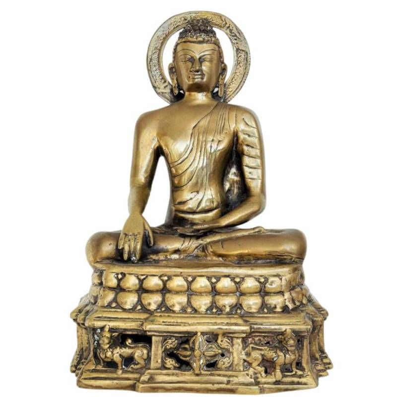 Antike nepalesische Tara Statue, feuervergoldete Bronze mit authentischer alter Patina, detailreiche Handwerkskunst aus Nepal, sakrales Kunstwerk
