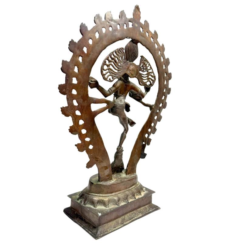 Antike Nataraja Bronze Figur Indien Shiva Universum Darstellung