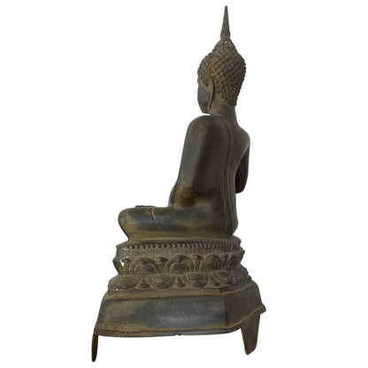 Antike Buddha Statue aus Bronze für rituelle Tempelnutzung