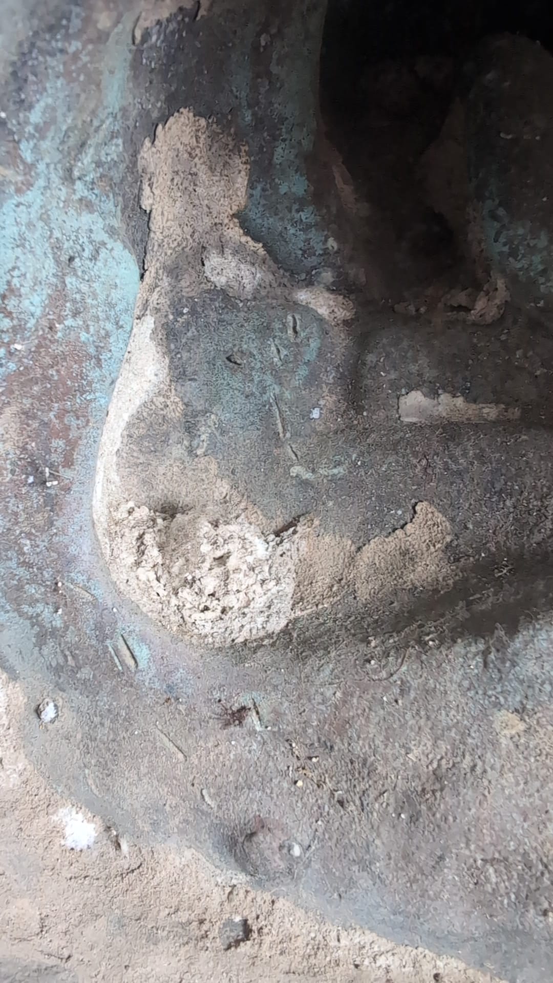 Antike Buddha-Statue aus Bronze als Symbol für Heilung, Lot 459, 33,5 cm hoch, 3,4 kg, mit originaler Gesichtsbemalung und Heilgefäß, feuervergoldete Himalaya-Antiquität, 1stbuddha.