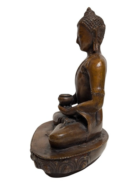 Antiker Buddha Bronze Himalaya Tempelbild 17 Jahrhundert