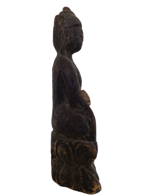 Antiker Buddha Holzstatue – Himalaya Patina | 1stBuddha
