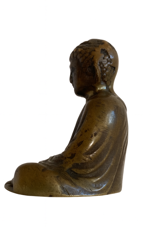 Asiatische Buddha Statue Bronze Dhyana Mudra Japan