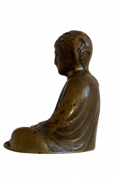 Asiatische Buddha Statue Bronze Dhyana Mudra Japan