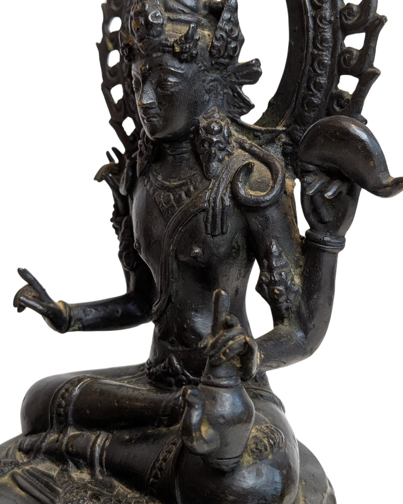 Avalokiteshvara Bronze Figur Himalaya traditionelle Darstellung