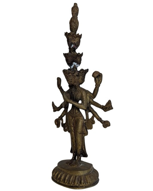 Avalokiteshvara Bronze Himalaya mit Feuervergoldung