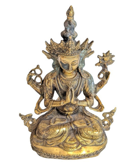 Avalokiteshvara Bronze Himalaya in Vajrahaltung