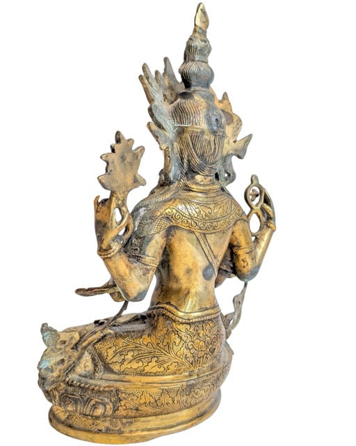 Avalokiteshvara Bronze Tempelbild Himalaya Darstellung