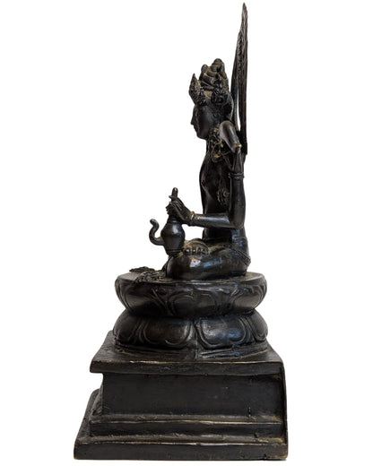 Avalokiteshvara Figur Bronze Tibet auf Lotussockel