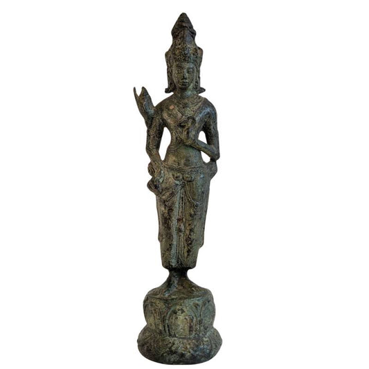 Avalokiteshvara Statue Bronze stehend Südostasien Bodhisattva
