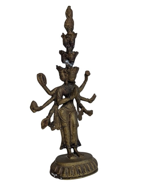 Avalokiteshvara Statue Tibet Bronze auf Lotussockel