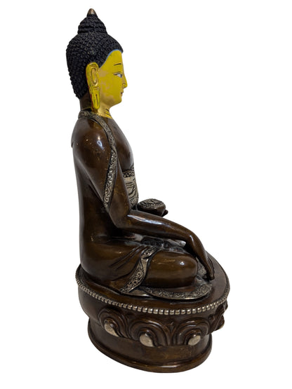 Bhaisajyaguru Figur Bronze Tibet traditionelle Darstellung