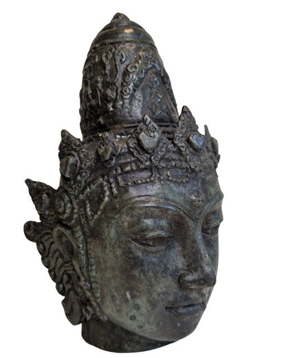Bodhisattva Bronze Kopf Himalaya Figur