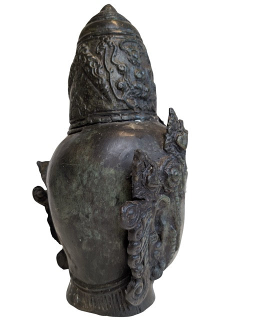 Bodhisattva Bronze Kopf Skulptur Himalaya