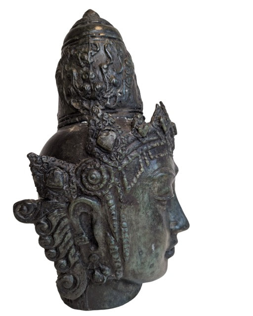 Bodhisattva Kopf Bronze buddhistische Kunst