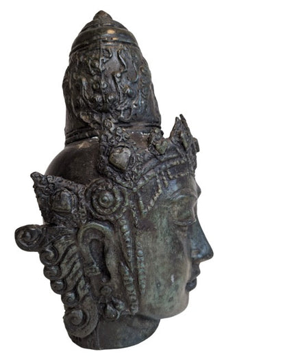 Bodhisattva Kopf Bronze buddhistische Kunst