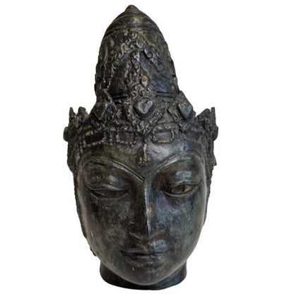 Bodhisattva Kopf Bronze Himalaya Skulptur