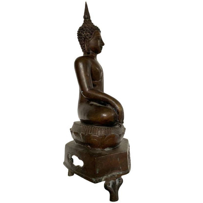 Buddha Statue Thailand Bronze Tempelbasis