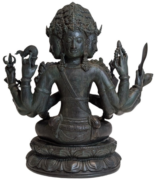 Brahma Bronze Figur Indonesien Tempelstatue