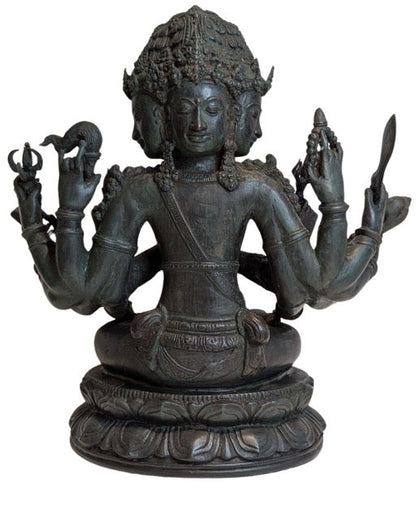 Brahma Bronze Figur Indonesien Tempelstatue