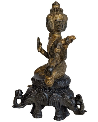 Brahma Bronze Indien antik mit Patina
