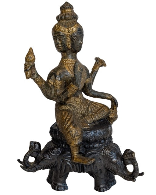 Brahma Figur Bronze Indien vierköpfige Darstellung