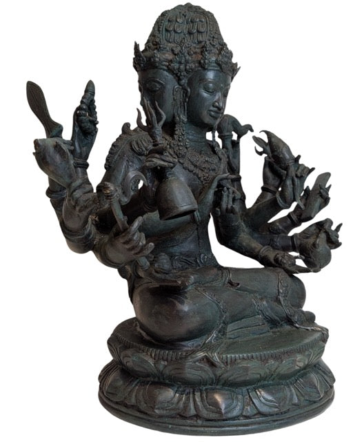 Brahma Statue Bronze Indonesien hindu Gottheit