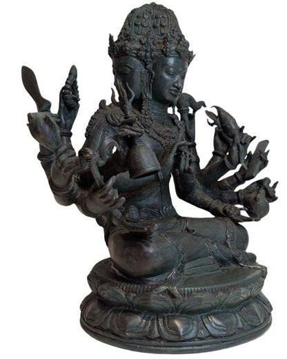 Brahma Statue Bronze Indonesien hindu Gottheit