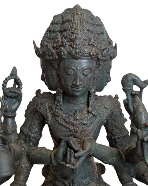 Brahma Statue Bronze Indonesien Sammlerstück