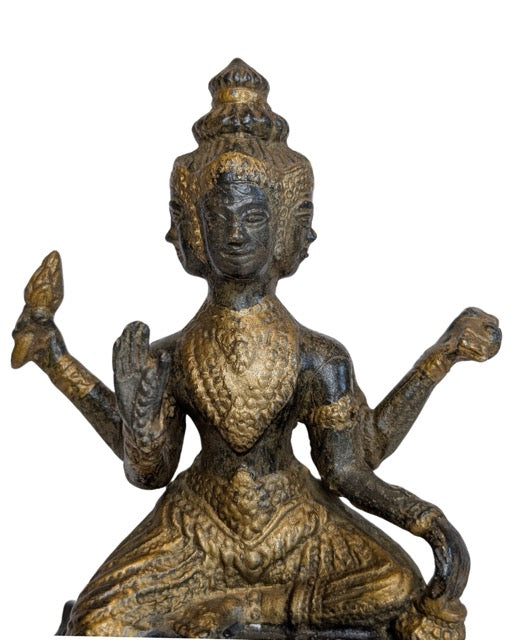 Brahma Statue Indien Bronze authentisches Objekt