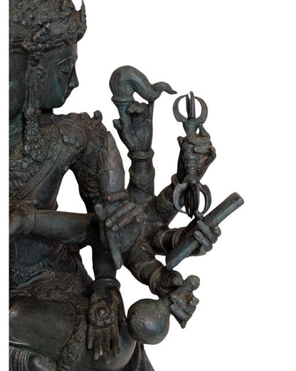 Brahma Statue Indonesien Bronze kosmische Symbolik
