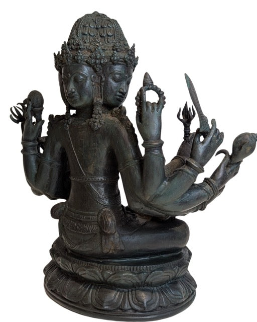 Brahma Statue Indonesien Bronze rituelles Objekt
