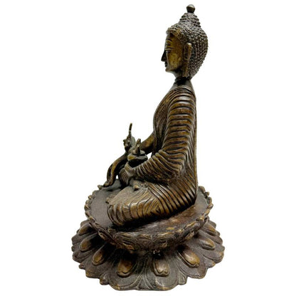 Bronze Buddha Figur Yoga Studio Deko Wellness