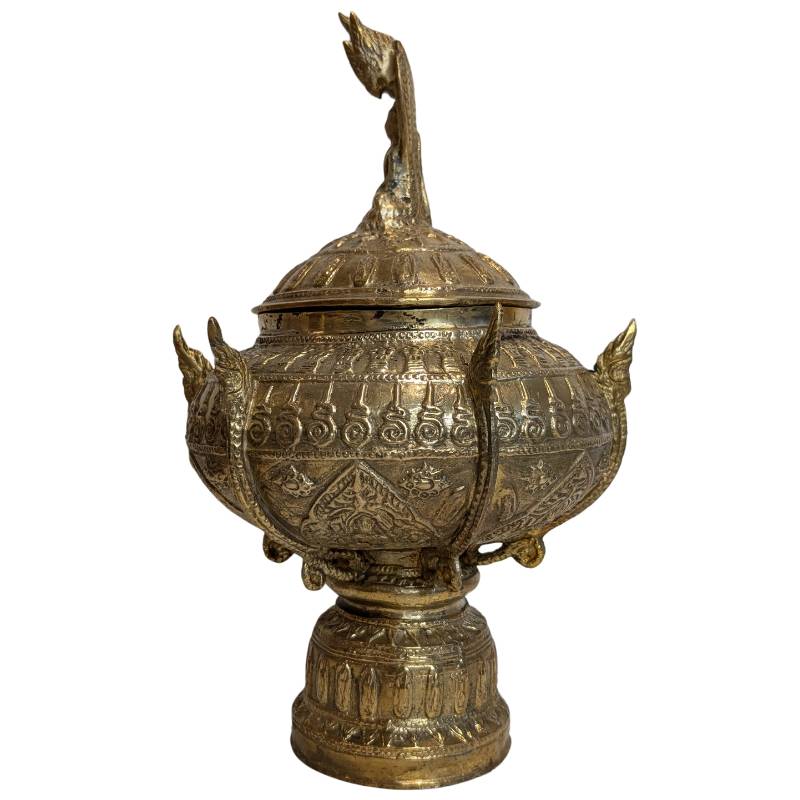 Bronze Opferschale buddhistische Tempeltradition Südostasien