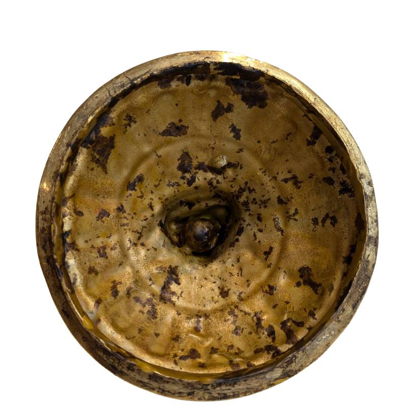 Bronze Ritualschale mit Naga Deckel Südostasien 19 Jahrhundert