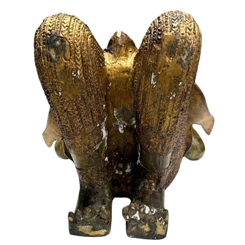 Antikes Paar thailändische Tempelwächter aus Bronze, 19. Jahrhundert, 56 cm hoch, 15 kg Set, Reste von Feuervergoldung, exklusives Interieur-Statement, Lot 433, 1stbuddha.