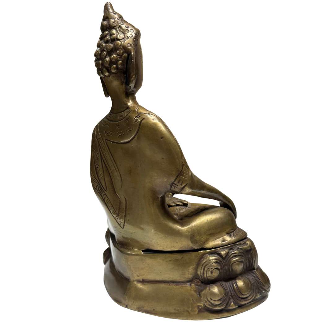 Buddha in Bhumisparsha Geste Bronze China Tibet